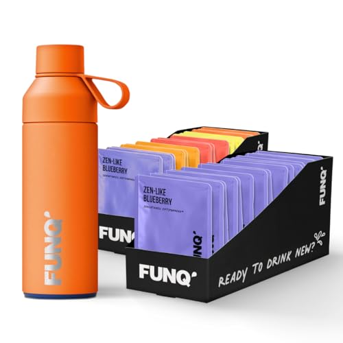 FUNQ' Energy Shots Bestsellerpaket mit Trinkflasche und 30 Energy Shots, natürlicher Energy Drink Mix-Sirup mit Vitaminen und Mineralien, wenig Zucker, ohne Taurin und zero Süßstoffe von FUNQ´