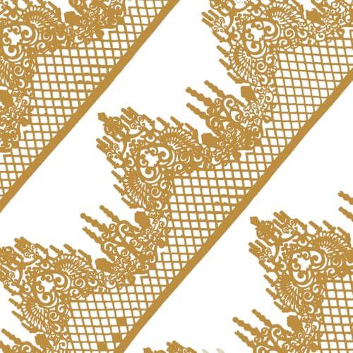 10tlg Große gebrauchsfertige Spitze essbar Tortenband Spitzendekor Muschel Gitterrand gold 10tlg Große gebrauchsfertige Spitze essbar Tortenband Spitzendekor Muschel Gitterrand gold von FUNSHOWCASE