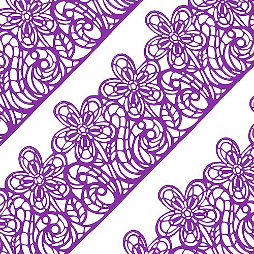 5tlg Große gebrauchsfertige Spitze Tortenband Spitzendekor essbar Blumen Randverzierung lila 5tlg Große gebrauchsfertige Spitze Tortenband Spitzendekor essbar Blumen Randverzierung lila von FUNSHOWCASE