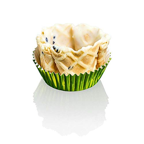 Mini Waffelkörbchen mit schwarzem Sesam, gecoated, Ø40mmx25mm h, 120 St Mini Waffelkörbchen mit schwarzem Sesam, gecoated, Ø40mmx25mm h, 120 St von Fa. La Rose Noire