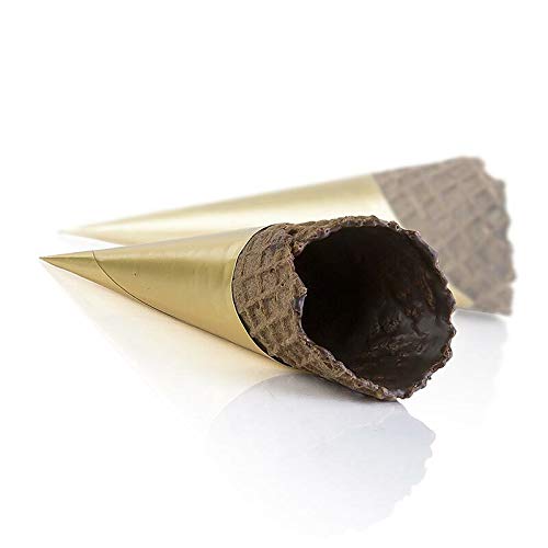 Waffelhörnchen Kakao, gecoated, Ø30x80mm h, 498g, 83 St Waffelhörnchen Kakao, gecoated, Ø30x80mm h, 498g, 83 St von Fa. La Rose Noire