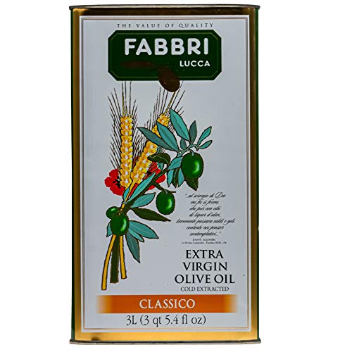 Fabbri Lucca Olivenöl Classico - 2x 3 Liter Kanister - italienisches Öl aus der Toskana, natives Olivenöl extra vergine kaltgepresst mit wenig Säure aus Italien Lammari von Fabbri Lucca