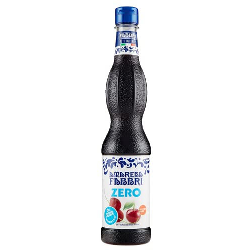 FABBRI 1905 - Amarena Kirsche Zero Sirup. Natürliches Schwarzkirsch-Aroma, zuckerfrei für erfrischende Getränke, als Garnierung für Eis oder zum Verfeinern von Koch- und Backrezepten, 560ml von Fabbri
