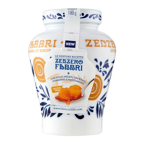 FABBRI 1905 - Zenzero Ingwer | Fabbri Ingwer in Sirup und Kurkuma eingelegt. Süßer und scharfer Geschmack als Zutat für süße und herzhafte Rezepte. | Inhalt: 600g von Fabbri