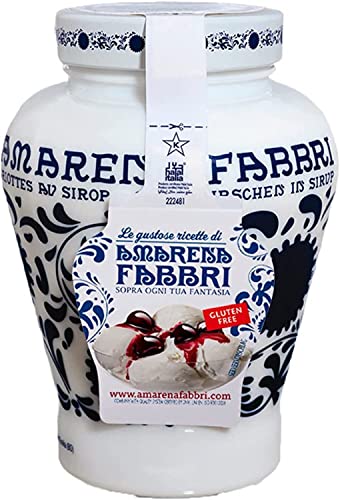 Fabbri Amarena Sciroppo Amarena Schwarze Wildkirschen Kirsche Fruchtsirup 600 g Topf von Fabbri