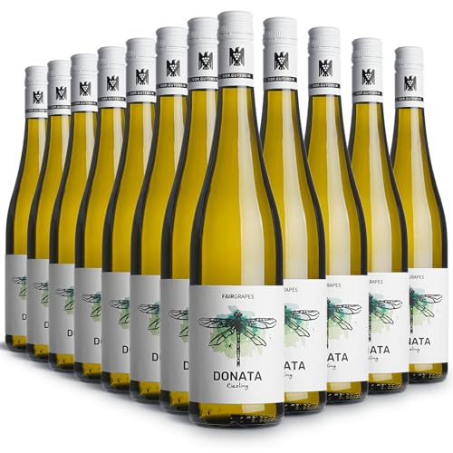 FairGrapes Riesling »Donata« | 89+ Punkte Falstaff | VDP.Gutswein | 2022 Weißwein Feinherb | Zitrone, Pfirsich | Geschenkidee (12 x 0.75 l) von FairGrapes