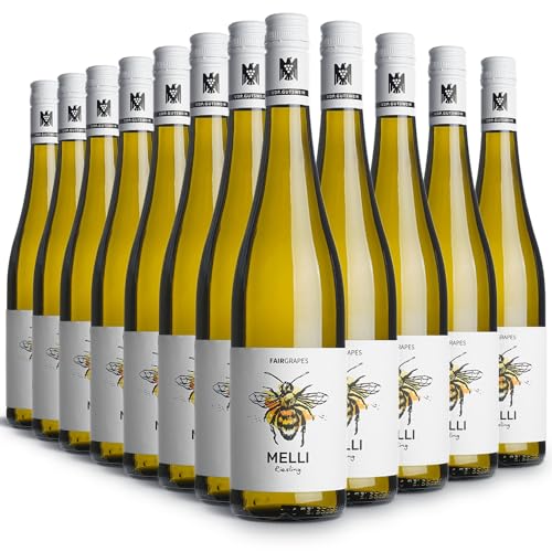 FairGrapes Riesling »Melli« | 89+ Punkte Falstaff | VDP.Gutswein | 2022 Weißwein Trocken | Limette & Grapefruit | Geschenkidee (12 x 0.75 l) von FairGrapes