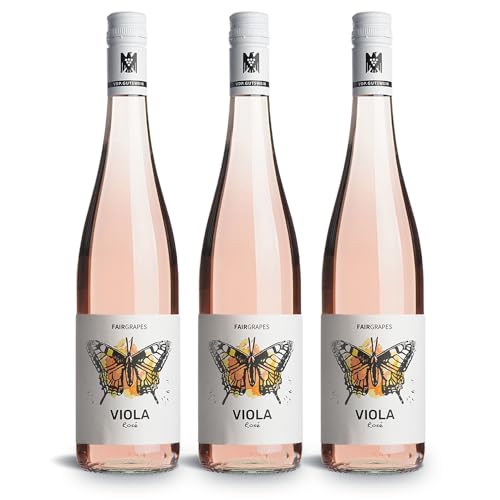 FairGrapes Rosé »Viola« | 90 Punkte Falstaff | VDP.Gutswein | Roséwein Trocken | Erdbeere & Waldfrüchte | Geschenkidee (3 x 0.75 l) von FairGrapes