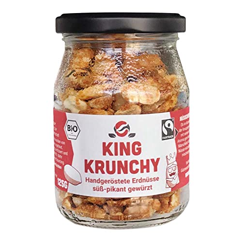 Fairfood King Krunchy Erdnüsse, geröstet mit Paprika, 125g (10) von Fairfood