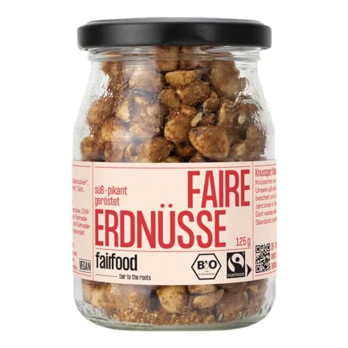 Fairfood King Krunchy Erdnüsse, geröstet mit Paprika, 125g (10) von Fairfood