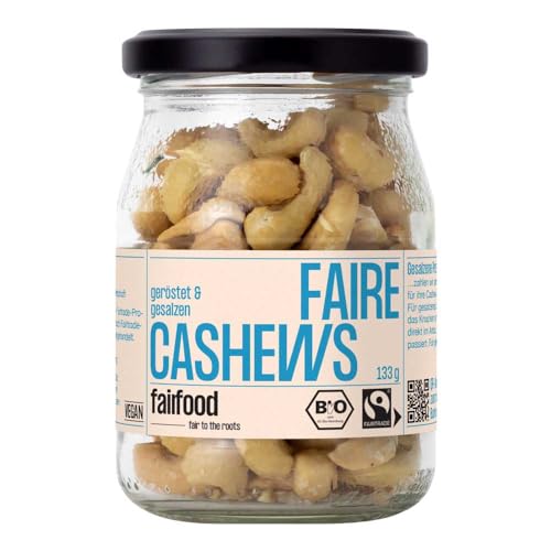 Fairfood Sir Salty Cashews geröstet und gesalzen, 1x133g Fairfood Sir Salty Cashews geröstet und gesalzen, 1x133g von Fairfood
