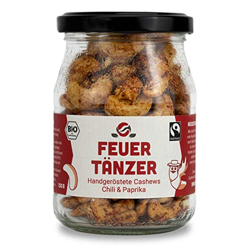 Feuer Tänzer - Cashews geröstet Chili & Paprika 133g von Fairfood