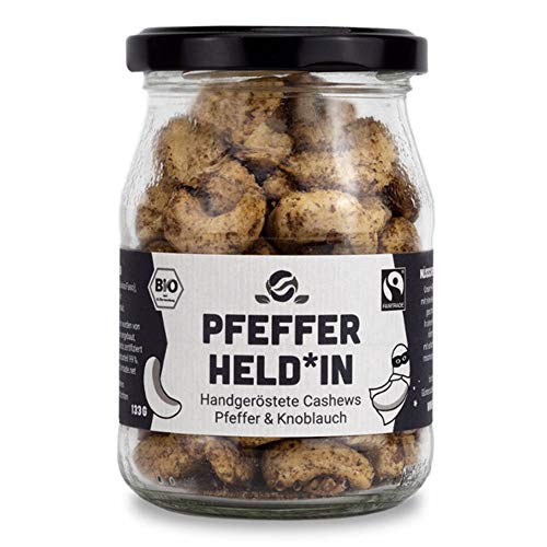 Pfeffer Held*in - Cashews geröstet Knoblauch & Pfeffer 133g von Fairfood
