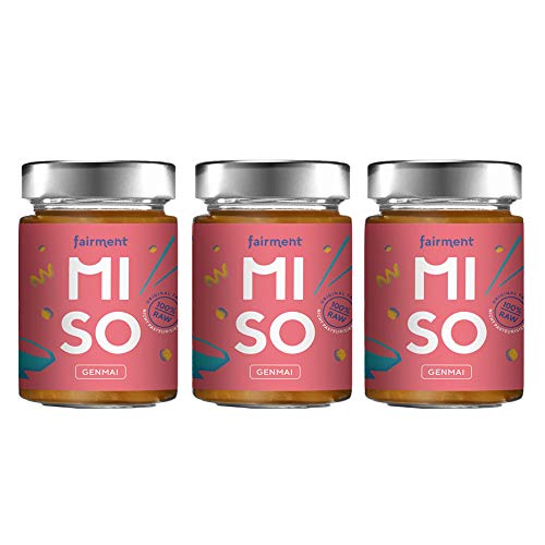 Fairment Miso "Genmai" bio - unpasteurisierte Misopaste aus Naturreis und Sojabohnen im Glas 3x 200g von Fairment