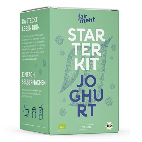 Fairment Starterkit veganer Joghurt – mit Joghurtbereiter und Zubehör - veganen Joghurt selber machen von Fairment