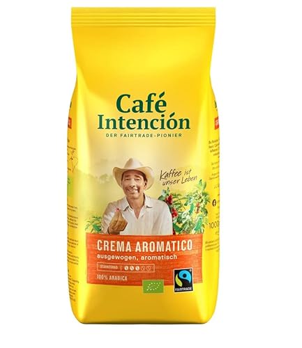 Fairtrade J.J.Darboven Café Intención Aromatico Café Crema, Bio-Kaffee, Ganze Bohne - 1kg - 4x Fairtrade J.J.Darboven Café Intención Aromatico Café Crema, Bio-Kaffee, Ganze Bohne - 1kg - 4x von Fairtrade J.J.Darboven