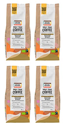 Bio Espressobohnen (4 x 500g) | Direct Trade Coffee | von Fairtrade Original | ganze Kaffeebohnen | Bio und fair trade zertifizierte Kaffee Bohnen | Kaffee aus Kolumbien | 100 % Arabica Bohnen von fairtrade ORIGINAL