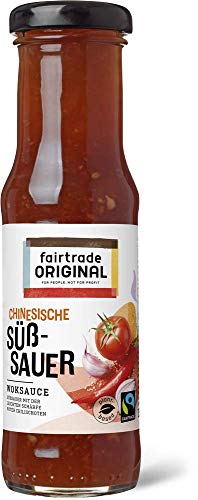 Süß Sauer Soße von Fairtrade Original | Sweet Sour Sauce | Chinesische Süß Sauer Sauce | Woksauce | Soße mit Chili | Gewürzsauce für asiatische Speisen | für Hähnchen, Fisch, Gemüse | 150 ml Flasche von fairtrade ORIGINAL