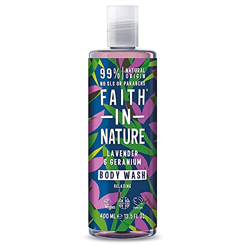 Faith in Nature - Lavender & Geranium Shower Gel & Foam Bath - 400ml (Case of 6) von Faith In Nature