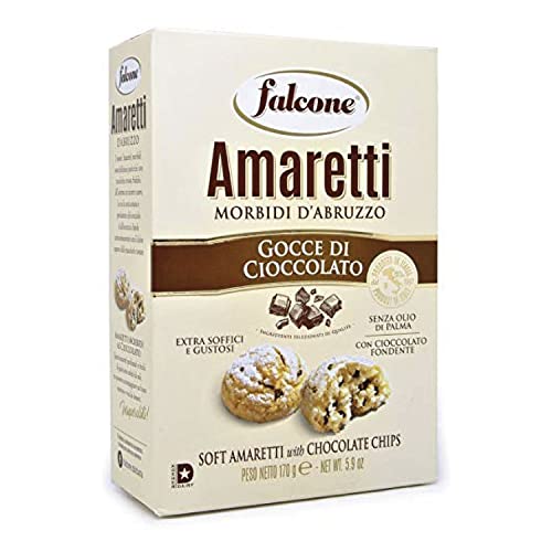Falcone Amaretti Morbidi d´Abruzzo con Gocce di Cioccolato 'Weiche Amaretti mit Schokoladenchips', 170 g von Falcone