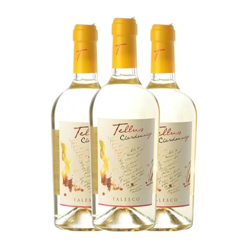 Falesco Tellus Chardonnay Lazio 75 cl Weißwein (Karton mit 3 Flaschen von 75 cl) von Falesco - Famiglia Cotarella