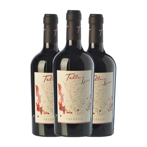 Falesco Tellus Syrah Lazio 75 cl Rotwein (Karton mit 3 Flaschen von 75 cl) von Falesco - Famiglia Cotarella