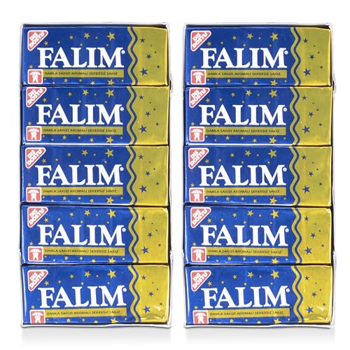 Falim - Damla Sakiz Kaugummi ohne Zucker - 2er Pack - 2x 5 * 20 Stk. von Falim