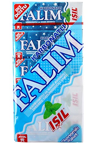 Falim Kaugummi mit Minzaroma und Zahnweiß Effekt "isil"(mit Süßstoff) (20 x 5 Stück/140g) von Falim