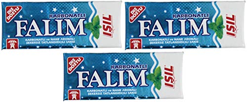 Falim Sugarless Plain Gum with Carbonat and Mint aromatic, 20 Pack, 100 Stück von Falim von Falim