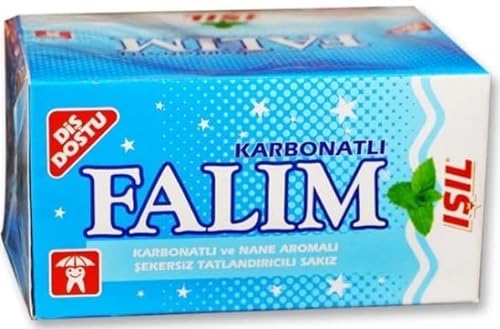 Falim Zuckerfreier Kaugummi mit Karbonat & Minzgeschmack - einzeln verpackt 100 Stück von Falim