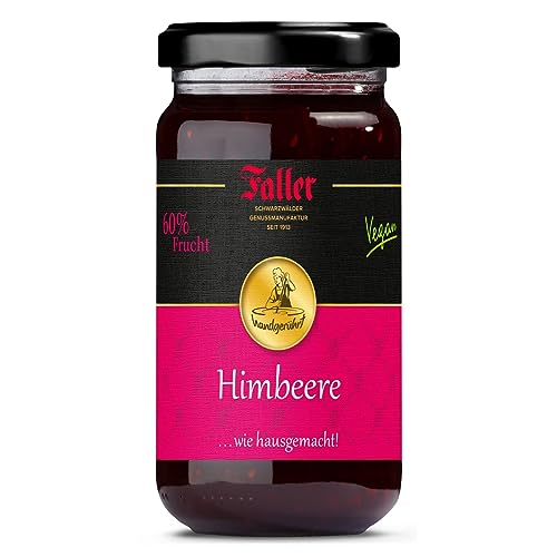 Fruchtaufstriche aus dem Schwarzwald Faller Himbeer Konfitüre extra wie hausgemacht! mit 60% Frucht 330 Gramm von Faller Konfitüren