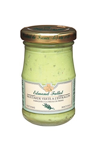 Moutarde verte à l'estragon, Dijon-Senf mit Estragon, 105g Glas von Edmond Fallot