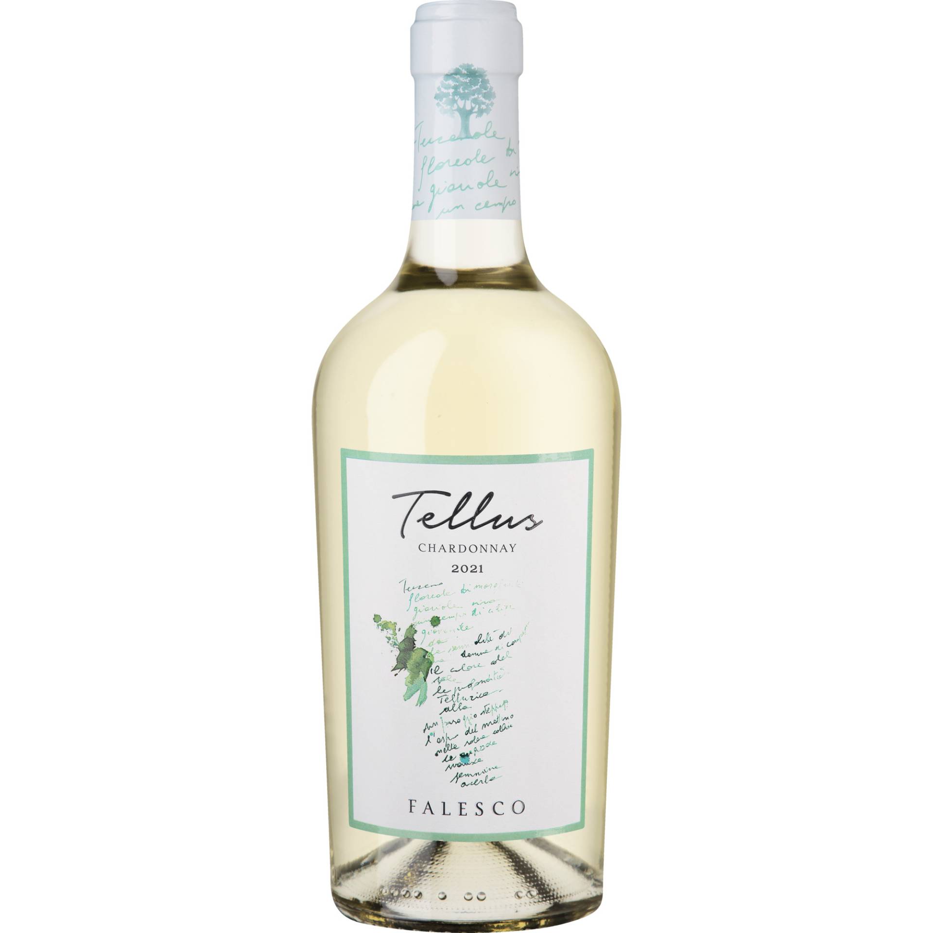 Tellus Chardonnay, Lazio IGP, Latium, 2021, Weißwein von Famiglia Cotarella, S.R.L 05020, Montecchio (TR), Italien