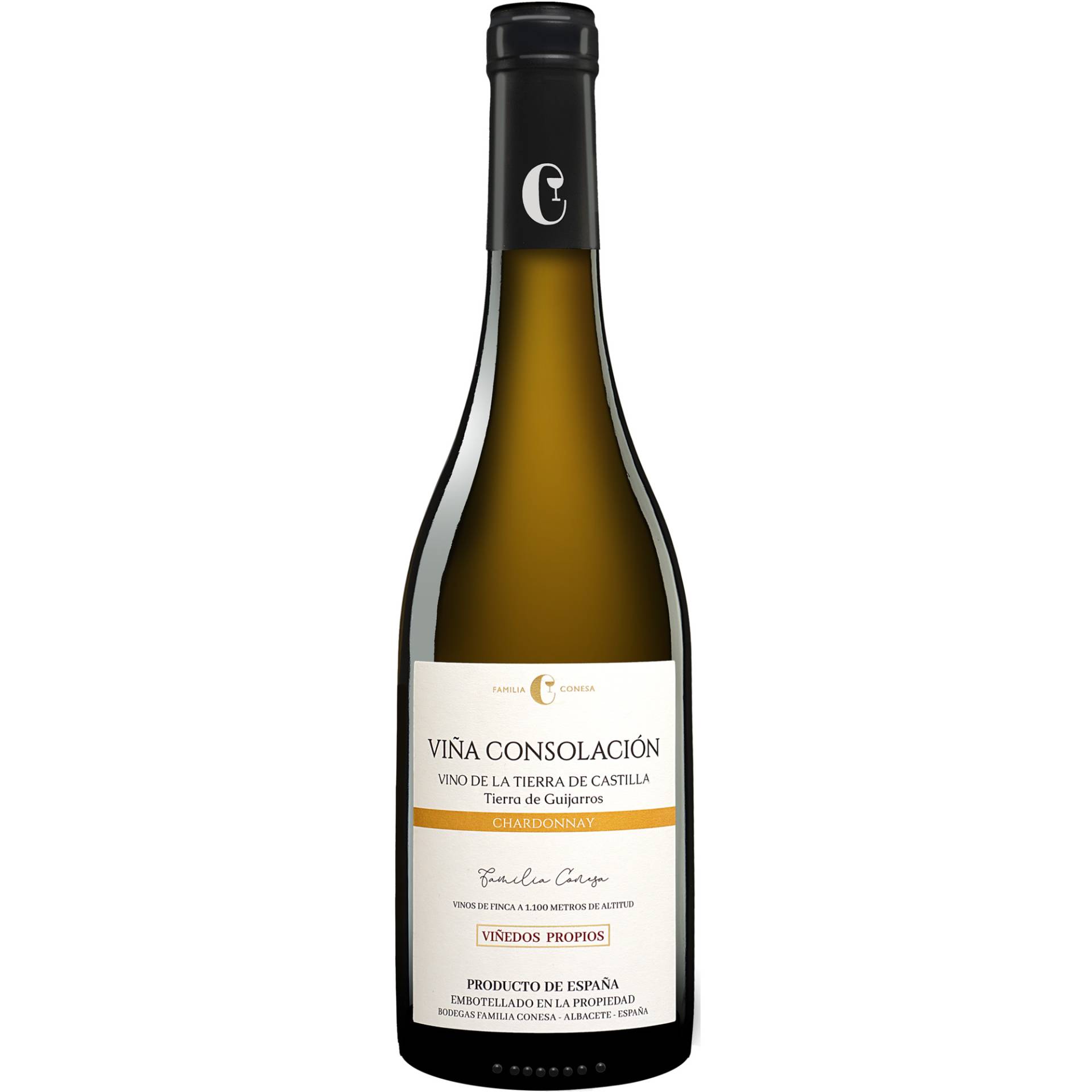 Viña Consolación Chardonnay 2023  0.75L 12.5% Vol. Weißwein Trocken aus Spanien von Familia Conesa