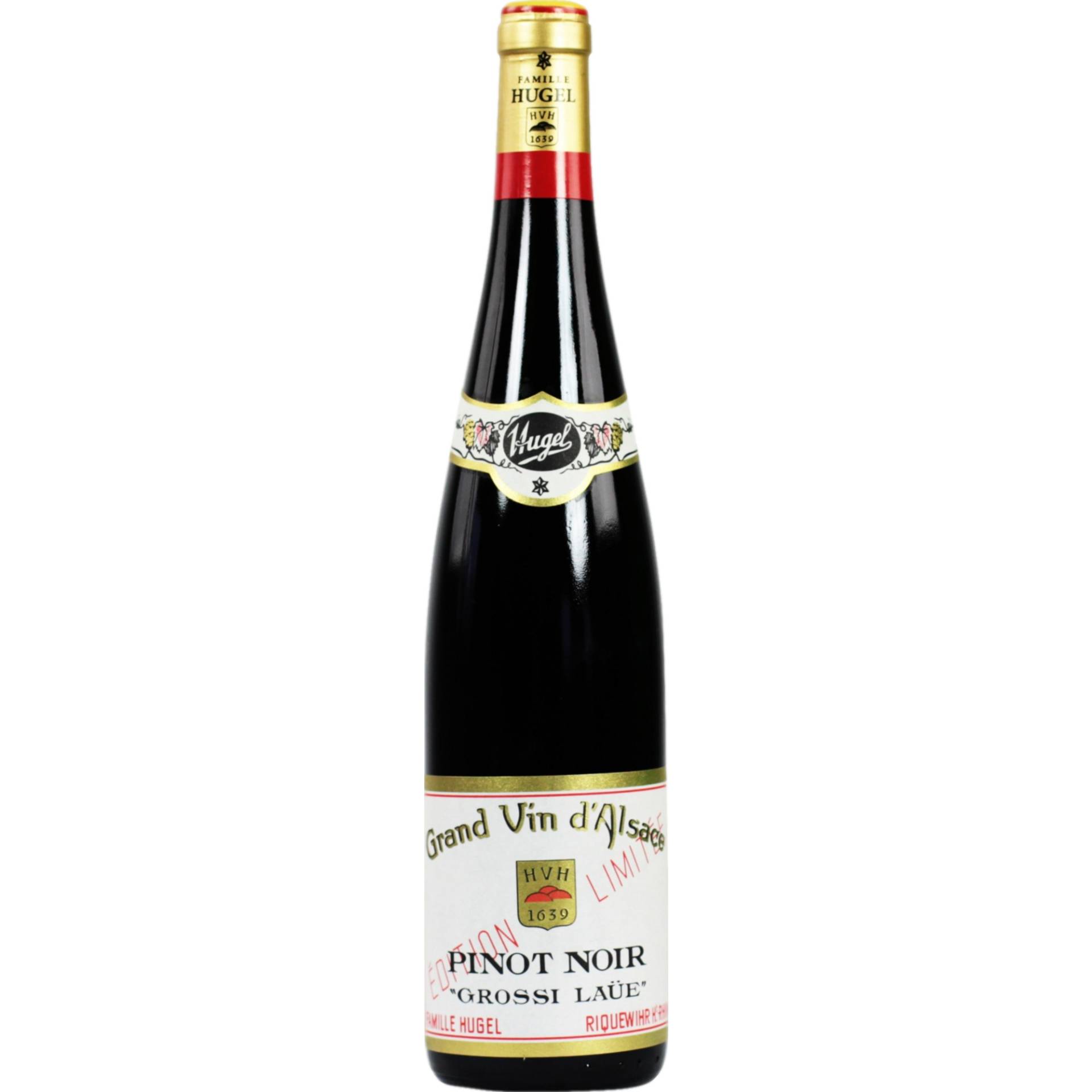 Famille Hugel Pinot Noir Grossi Laüe, Alsace AOP, Elsass, 2014, Rotwein Famille Hugel Pinot Noir Grossi Laüe, Alsace AOP, Elsass, 2014, Rotwein von Familien Hugel, 3, Rue de la première armée, 68340