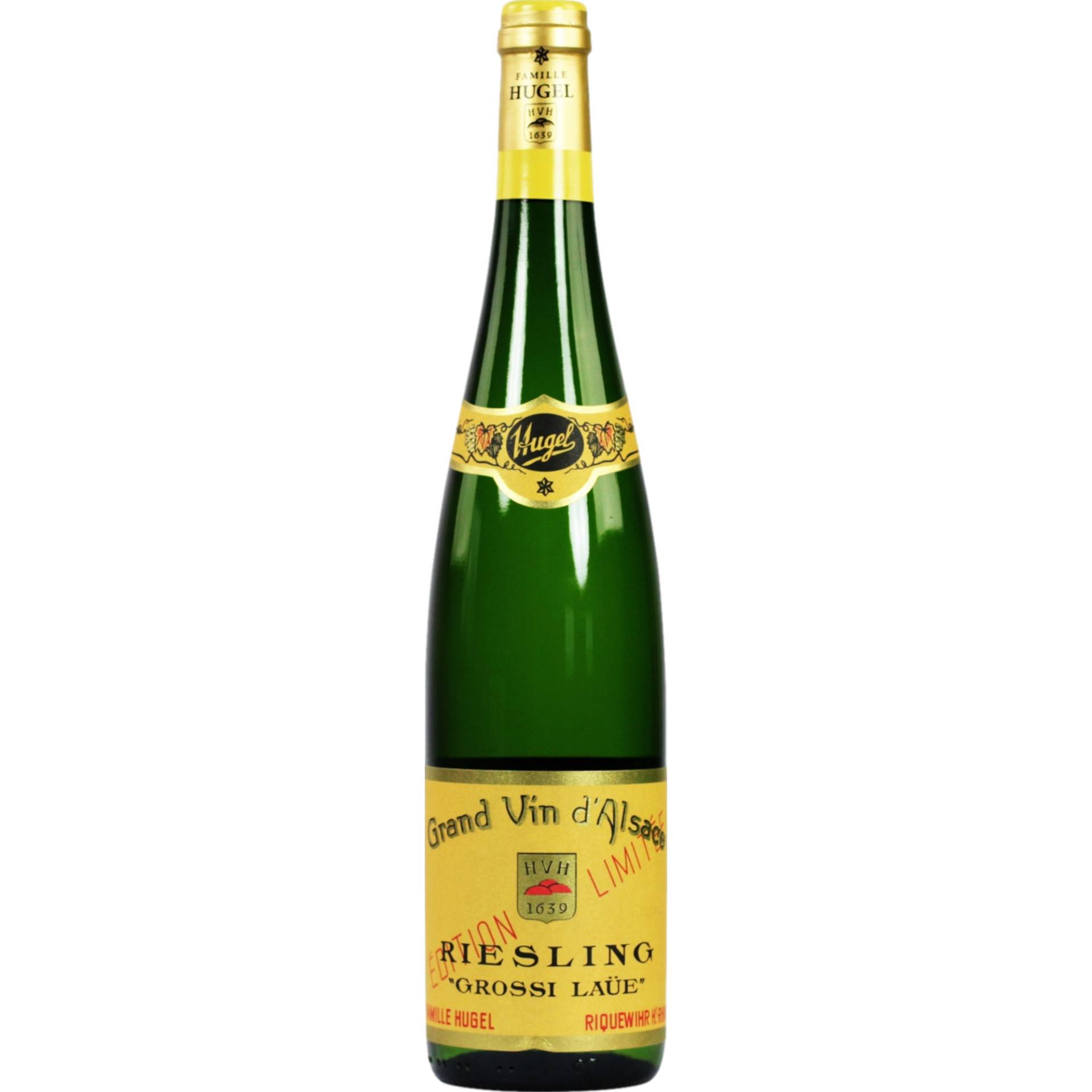 Famille Hugel Riesling Grossi Laüe, Alsace AOP, Elsass, 2014, Weißwein Famille Hugel Riesling Grossi Laüe, Alsace AOP, Elsass, 2014, Weißwein von Familien Hugel, 3, Rue de la première armée, 68340