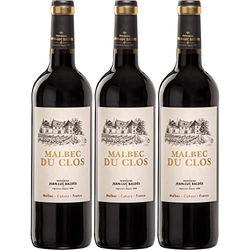 Famille Baldès Malbec du Clos Rotwein Wein trocken Frankreich I Visando Paket (3 Flaschen) von Famille Baldès