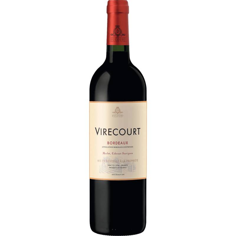Virecourt Merlot, Cabernet Sauvignon, Bordeaux AC, Bordeaux, 2019, Rotwein von Famille Ducourt,33760,Ladaux,Frankreich
