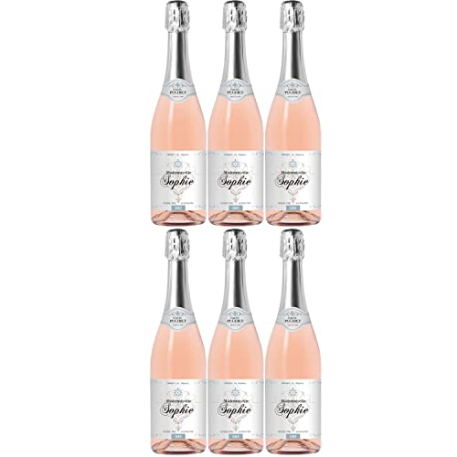 Famille Pugibet Mademoiselle Sophie Schaumwein Roséwein rosé trocken sec alkoholfrei Frankreich I Visando Paket (6 Flaschen) von Famille Pugibet