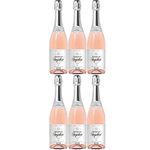 Famille Pugibet Mademoiselle Sophie Schaumwein Roséwein rosé trocken sec alkoholfrei Frankreich I Visando Paket (6 Flaschen) von Famille Pugibet