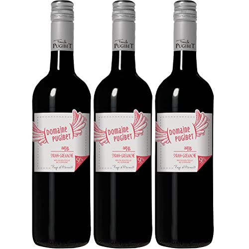 Famille Pugibet Rouge, Syrah Grenache Rotwein Wein trocken Frankreich I Visando Paket (3 Flaschen) von Famille Pugibet