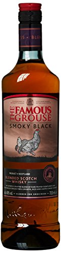 The Famous Grouse Smoky Black Blended Scotch Whisky, volle, leicht rauchige Aromen, 40% Vol, 1 x 0,7l von Famous Grouse
