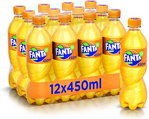48x Fanta Aranciata Original Orangensaftgetränk PET 450ml Softdrink kohlensäurehaltiges Getränk 100% italienische Orangen von Fanta