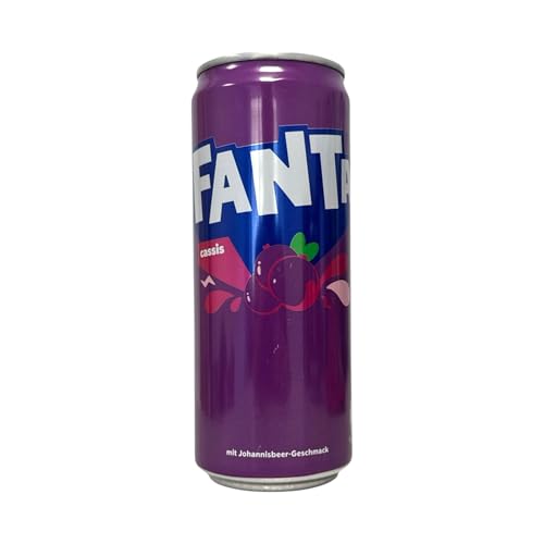 Fanta Cassis, 24 x 330ml Dose, Erfrischungsgetränk mit Johannisbeer-Geschmack, inkl. 6€ Pfand von Fanta