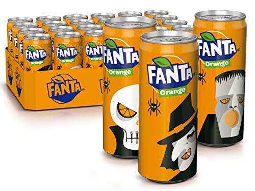 Fanta Orange, Super frische Limonade mit Orangengeschmack und Spaß-Garantie in coolen Dosen, 6 x 4er Packs, EINWEG Dose (24 x 330 ml) von Fanta