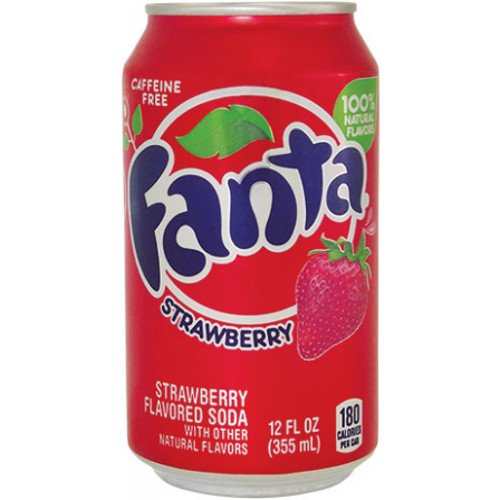 Fanta Strawberry 12 OZ (355ml) - 24 Cans inkl. 6,00 Euro DPG-PFAND von Fanta