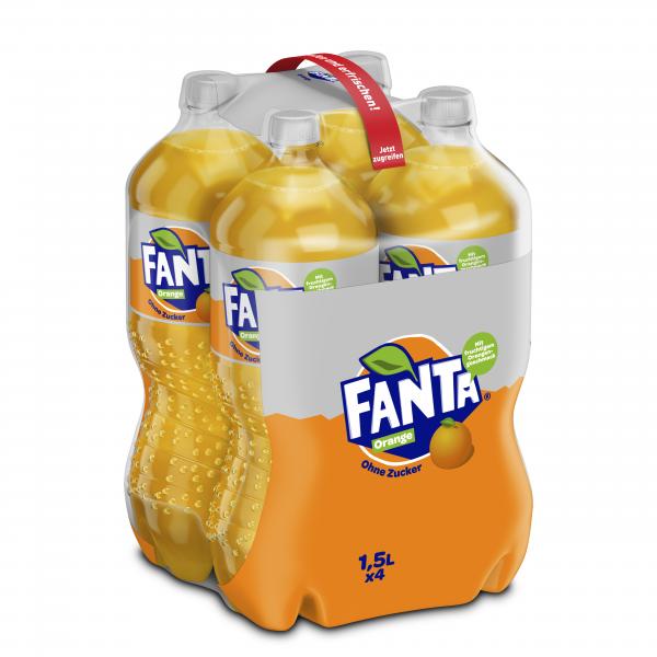 Fanta ohne Zucker Orange (Einweg) von Fanta