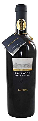 6 Flaschen Edizione Cinque Autoctoni N ° 20 VDT 2018 Fantini Farnese Vini im Sparpack, sensationeller Rotwein aus den Abruzzen mit 99 Punkten von Luca Maroni - Best Italian Red 2018 von Fantini Farnese Vini