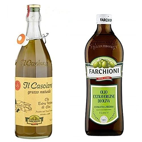 3x Farchioni Il casolare grezzo naturale 1L Extra nativ Natives Olivenöl olio oliva + 1x Farchioni Classico Extra Natives nativ Olive Olivenoel 1 L olio vergine oliva von Farchioni