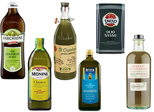 Italian Extra Natives Olivenöl nativ olio extravergine di oliva Testpaket De Cecco Carapelli Farchioni Sasso Monini 6x 1lt Italian Extra Natives Olivenöl nativ olio extravergine di oliva Testpaket De Cecco Carapelli Farchioni Sasso Monini 6x 1lt von Farchioni